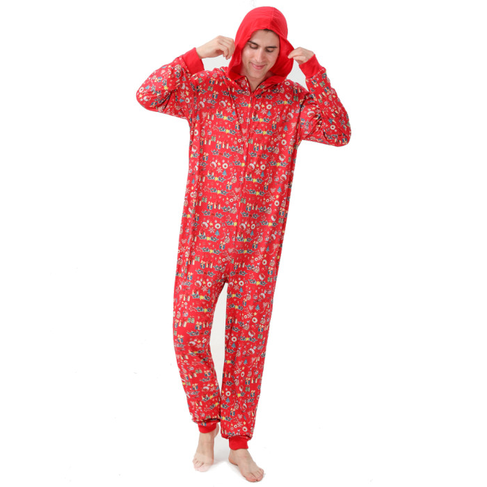 High-quality baby boys, girls, women's clothing, men's clothing, family one-piece Christmas pajamas