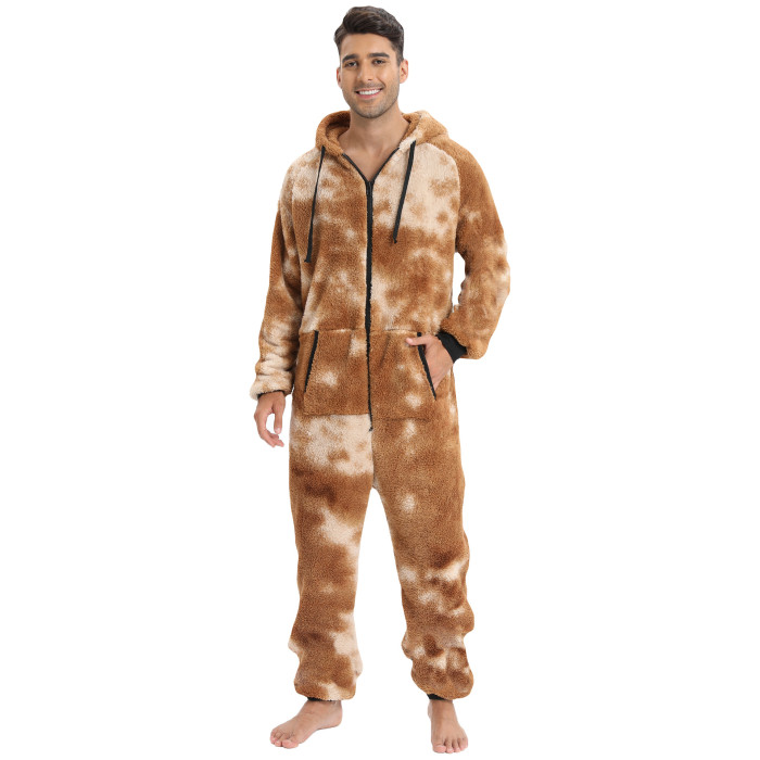 Men's Hooded Camo Jumpsuit