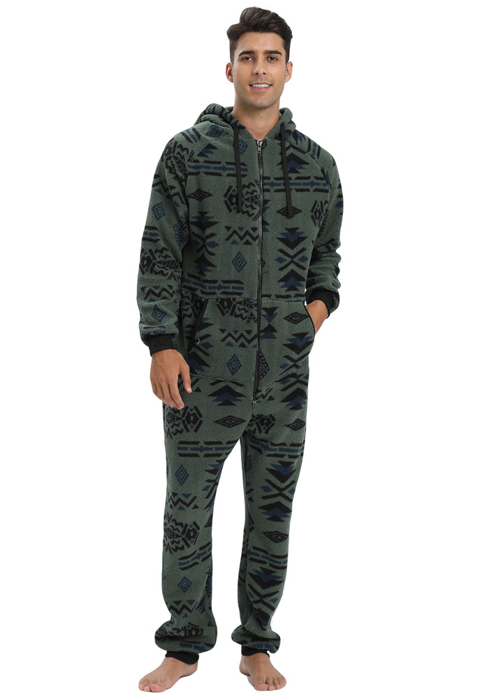 Men's Hooded Camo Jumpsuit