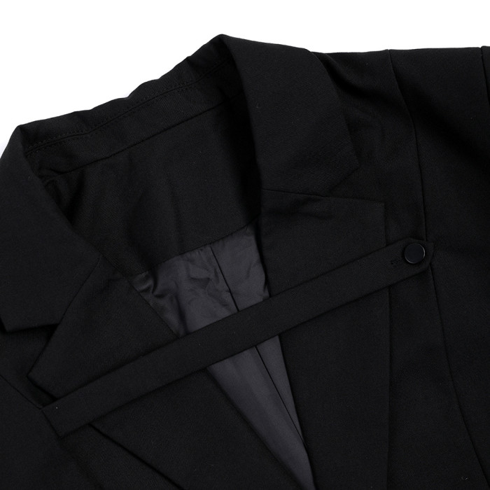 Fashion Maxi Top Fall Waist Cutout Chic Blazer Women