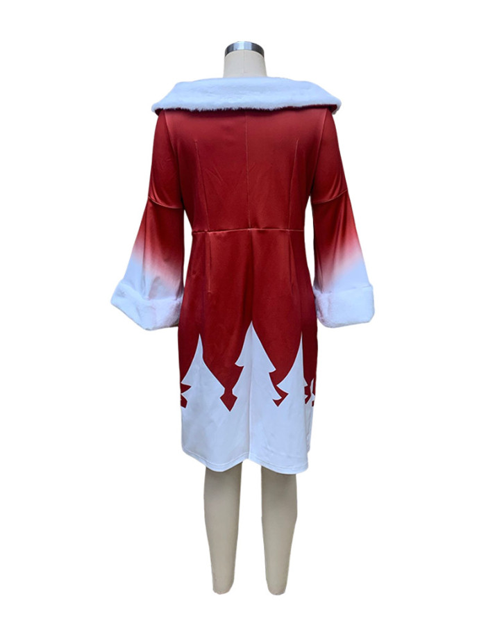 Christmas Women Long Sleeve Bodycon Dress