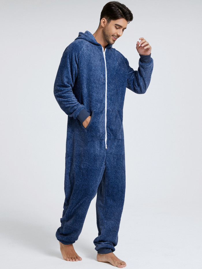 Men's Hooded Camo Jumpsuit