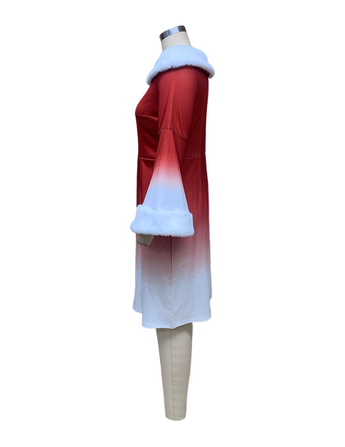 Christmas Women Long Sleeve Bodycon Dress