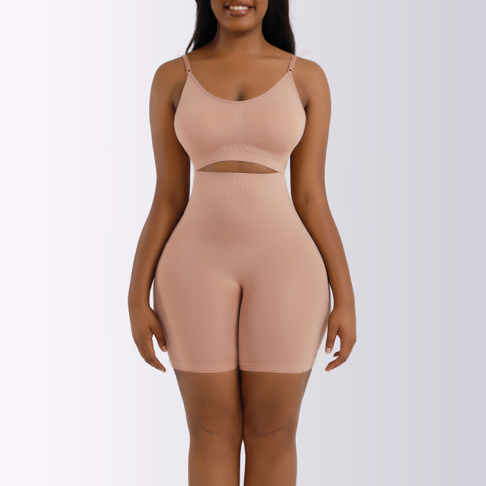 Seamless Camisole Sports Bra Tummy Control Butt Lift Shaper Shapewear Pants Two Piece Set