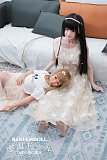 Myloliwaifu（MLWドール）Renaヘッド & 138cm B-cup 可愛い妹系ロリ 宣材写真のはフルシリコンラブドール 職人メイク選択可能