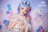 小姆ヘッド & 145cm B-cup TPE製ラブドール 肌色＆眼球色＆メイク＆ウィッグ＆衣装は宣材写真と同じ