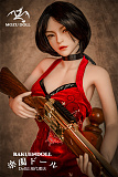 艾达ヘッド & 163cm H-cup TPE製ラブドール 肌色＆眼球色＆メイク＆ウィッグ＆衣装は宣材写真と同じ
