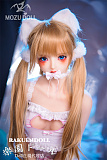 小白ヘッド & 145cm B-cup TPE製ラブドール 肌色＆眼球色＆メイク＆ウィッグ＆衣装は宣材写真と同じ