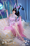 小兔ヘッド & 163cm H-cup TPE製ラブドール 肌色＆眼球色＆メイク＆ウィッグ＆衣装は宣材写真と同じ
