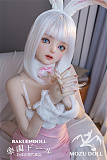 邦尼ヘッド & 145cm D-cup TPE製ラブドール 肌色＆眼球色＆メイク＆ウィッグ＆衣装は宣材写真と同じ