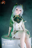 净华ヘッド & 120cm  シリコン頭部+TPEボディ 肌色＆眼球色＆メイク＆ウィッグ＆衣装は宣材写真と同じ