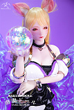 狸儿ヘッド & 163cm H-cup シリコン頭部+TPEボディ 肌色＆眼球色＆メイク＆ウィッグ＆衣装は宣材写真と同じ
