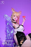 狸儿ヘッド & 163cm H-cup シリコン頭部+TPEボディ 肌色＆眼球色＆メイク＆ウィッグ＆衣装は宣材写真と同じ