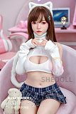 洛伊ヘッド & 148cm D-cup  シリコン頭部+TPEボディロり系ラブドール ボディー材質など選択可能