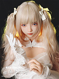 洛伊ヘッド & 148cm D-cup  シリコン頭部+TPEボディロり系ラブドール ボディー材質など選択可能