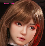 realgirl D8ヘッド 軟質シリコン製 可愛い 女性ヘッド ラブドールの頭 頭部単品 ヘッド単体 M16ボルト採用 145-165CM身長適用 職人メイク 塗装済み 口開閉機能付き リアルな口腔構造