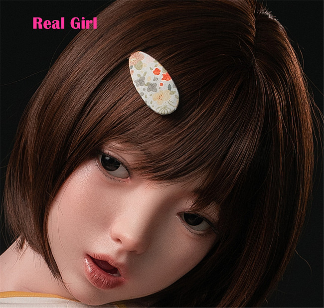 realgirl D6ヘッド 軟質シリコン製 可愛い 女性ヘッド ラブドールの頭 頭部単品 ヘッド単体 M16ボルト採用 145-165CM身長適用 職人メイク 塗装済み 口開閉機能付き リアルな口腔構造