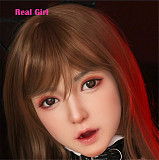 realgirl D8ヘッド 軟質シリコン製 可愛い 女性ヘッド ラブドールの頭 頭部単品 ヘッド単体 M16ボルト採用 145-165CM身長適用 職人メイク 塗装済み 口開閉機能付き リアルな口腔構造