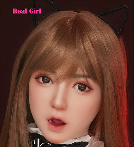 realgirl D8ヘッド 軟質シリコン製 可愛い 女性ヘッド ラブドールの頭 頭部単品 ヘッド単体 M16ボルト採用 145-165CM身長適用 職人メイク 塗装済み 口開閉機能付き リアルな口腔構造