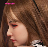 realgirl D8ヘッド 軟質シリコン製 可愛い 女性ヘッド ラブドールの頭 頭部単品 ヘッド単体 M16ボルト採用 145-165CM身長適用 職人メイク 塗装済み 口開閉機能付き リアルな口腔構造
