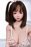 洛小乙ヘッド & 148cm D-cup  シリコン頭部+TPEボディロり系ラブドール ボディー材質など選択可能