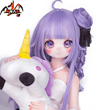 6kg ソフトビニール製頭部 TPE製ボディ 85cm 独角兽 ユニコーン 肌色＆眼球色＆メイク＆ウィッグ＆衣装は宣材写真と同じ