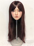 Real Girl ヘッド 軟質シリコン製 可愛い 女性ヘッド ラブドールの頭 頭部単品 ヘッド単体 M16ボルト採用 140-170CM身長適用 職人メイク 塗装済み 口開閉機能付き リアルな口腔構造