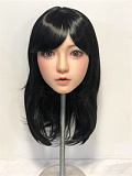 Real Girl ヘッド 軟質シリコン製 可愛い 女性ヘッド ラブドールの頭 頭部単品 ヘッド単体 M16ボルト採用 140-170CM身長適用 職人メイク 塗装済み 口開閉機能付き リアルな口腔構造