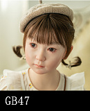 AGB17ヘッド ＆ 110cm 平らボディ axbdoll シリコンヘッド＋tpeボディ ラブドール 宣材写真がリアルメイク付き