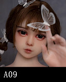 AGB17ヘッド ＆ 110cm 平らボディ axbdoll シリコンヘッド＋tpeボディ ラブドール 宣材写真がリアルメイク付き