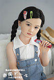 AGB10ヘッド ＆ 110cm 平らボディ axbdoll シリコンヘッド＋tpeボディ ラブドール 宣材写真がリアルメイク付き