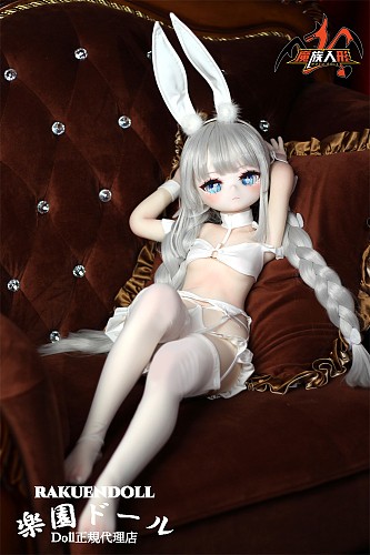 【クイーン】MOZU DOLL 85cm 白兔ヘッド 6kg 可愛い小型ロリ ソフトビニール製頭部 TPE製ボディ