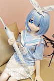 【アニメドール】Aotume Doll  #116&135cm AAカップ 可愛い女の子 ブルー髪 细身タイプ 掲載画像はTPE材質