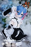 【アニメドール】Rem 85cm「Re:ゼロから始める異世界生活」レム 可愛い子 ソフトビニール製頭部 TPE製ボディ ミニラブドール 宣伝画像と同じ制服も付属 Mozudoll