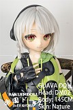 【新ボディー】DM02ヘッド＆145cm Ｂカップ 猫耳 ロり系 ビニールヘッド+TPEボディ Guava doll