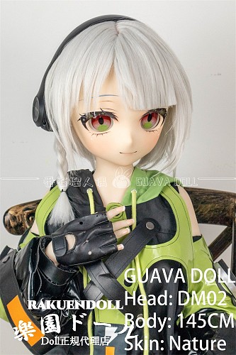 【新ボディー】DM02ヘッド＆145cm Ｂカップ 猫耳 ロり系 ビニールヘッド+TPEボディ Guava doll