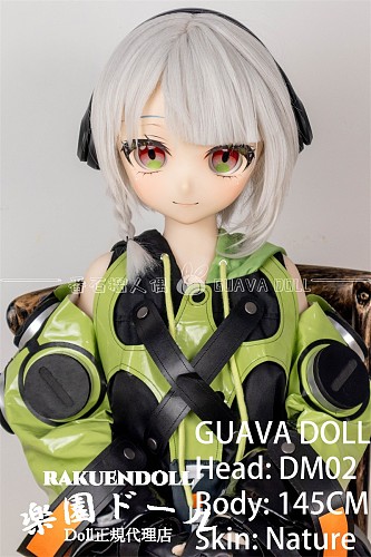 【新ボディー】DM02ヘッド＆145cm Ｂカップ 猫耳 ロり系 ビニールヘッド+TPEボディ Guava doll