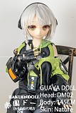 【新ボディー】DM02ヘッド＆145cm Ｂカップ 猫耳 ロり系 ビニールヘッド+TPEボディ Guava doll