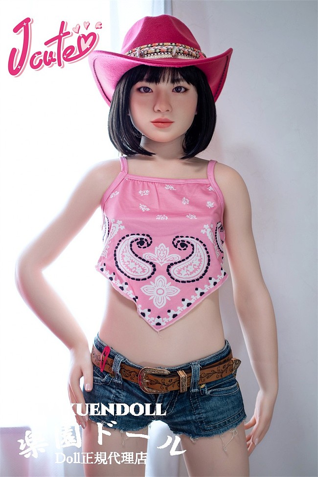 【 LL団】萌咲（もえ）ヘッド ＆ 133cmバスト平 小学生  ピンクのカウボーイハット フルシリコンドール ロり系 可愛い女の子  J cute