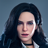 【白髪魔女】NO.24ヘッド ＆ 171cm Ｇカップ アニメキャラ 狐面 シリコンドール 等身大リアルドール Game Lady