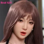D15ヘッド & 160cm巨乳 シリコンヘッド+TPEボディー ボディ選択可 軟質シリコン材質頭部 ラブドール マンコの挟吸機能 realgirl