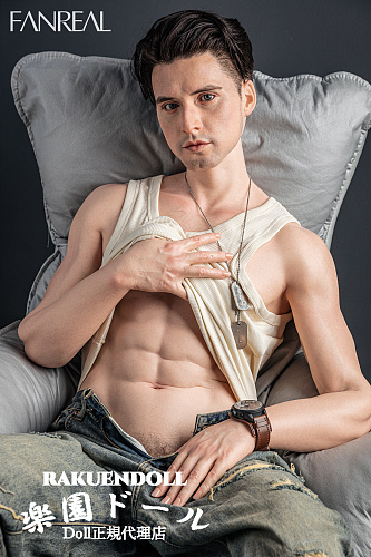 Fanreal doll Henryヘッド＆173cm 35kg 一体式ペニス 筋肉タイプ リアルメイク付き フルシリコン男性ラブドール
