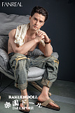 Fanreal doll Henryヘッド＆173cm 35kg 一体式ペニス 筋肉タイプ リアルメイク付き フルシリコン男性ラブドール