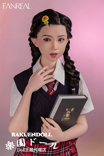 【高校生】#F9 茉(mo)ヘッド 153CM Bカップ 可愛い子 宣材写真のは髪の毛を植毛するタイプ フルシリコン製ラブドール FANREAL