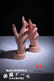 【シリコン手】左手と右手 セット品 リアルメイク塗装付き 等身大ドールサイズの手 最新関節指選択可 重さ0.88kg（両手）医療で使用可 SHEDOLL