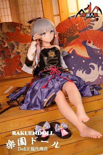 MOZU DOLL 130cm 灵华（linhhua） ちゃん 新作 可愛いロリ 神里綾華コス ビニール製頭部+TPE製頭部 TPE製ボディ アニメドール