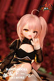 Mozudoll 3.5kg ミニドール 65cm 琥珀ちゃん ソフトビニール製頭部 シリコン製 ボディ 宣伝画像と同じ制服も付属 アニメラブドール