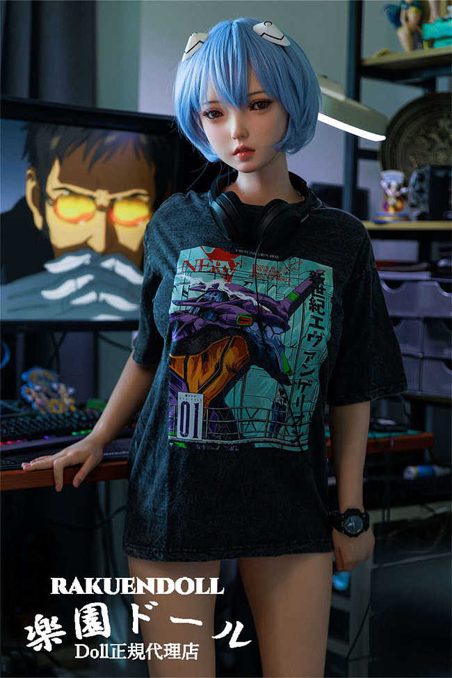 Houyu後遇 伊娃eva 150cm Eカップ 23kgの軽量ダッチワイフ 青いショートヘアの可愛い女の子 フルシリコン製ラブドール