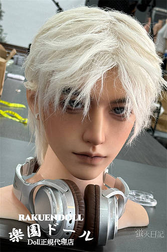 蛍火日記  男性ダッチワイフ 白い髪の毛 江灵（Jiangling）ヘッド 176cm メイク①  フルシリコン製 リアル塗装加工あり 蛍火ラブドール