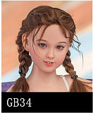 GB58ヘッド ＆ 100cm 平ら シリコン頭部+TPEボディ 宣材写真がリアルメイク付き axbdoll